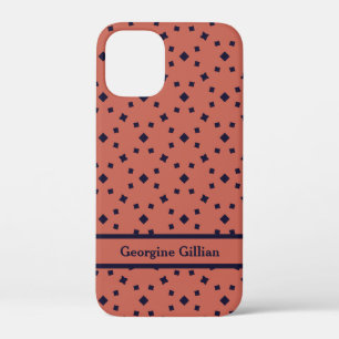 elegant classic old rose dark blue  iPhone 12 mini case