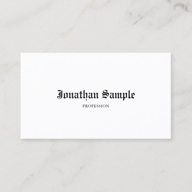 Elegant Classic Old Simple Nostalgic Professional Business Card (Front)