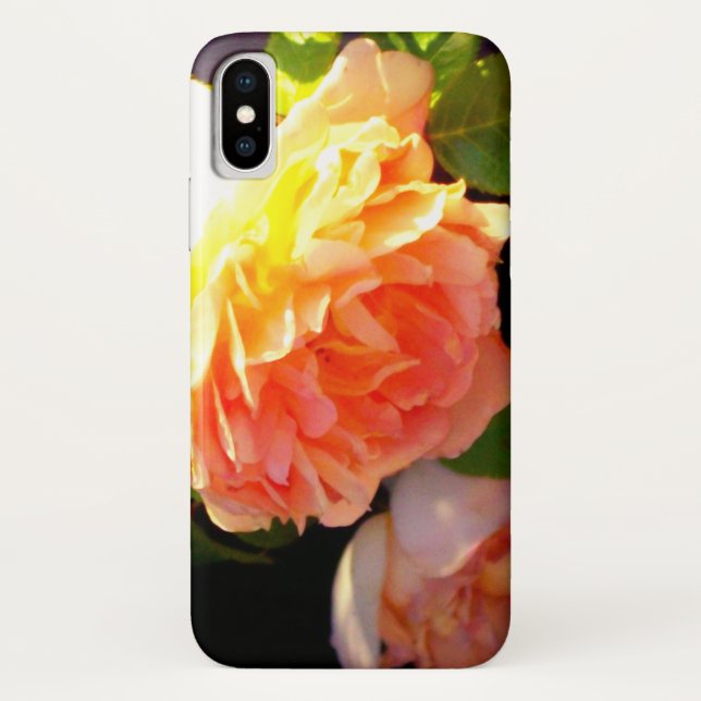 Elegant classic orange peach roses floral Case-Mate iPhone case (Back)