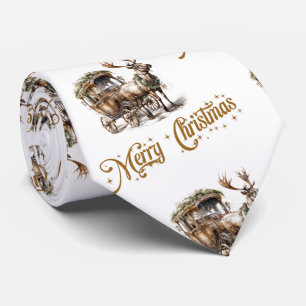 Elegant classic pastel green and gold Christmas Tie