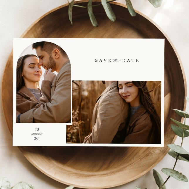 Elegant Classic Photo Wedding Save The Date Invitation (Creator Uploaded)