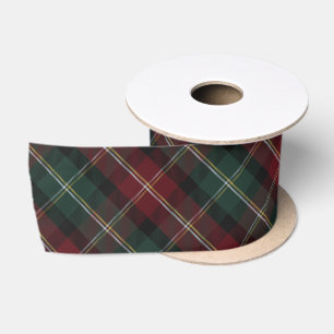 Elegant Classic Plaid Christmas Satin Ribbon