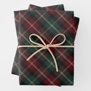 Elegant Classic Plaid Christmas Wrapping Paper Sheet
