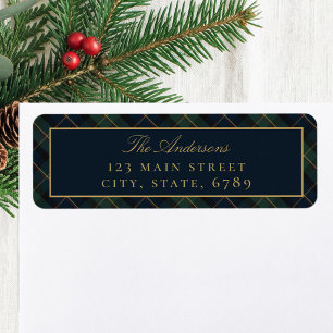Elegant Classic Plaid Return Address