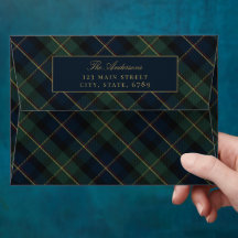 Elegant Classic Plaid Return Address