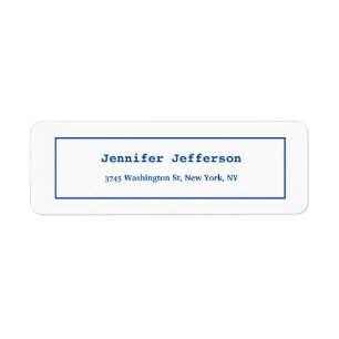 Elegant Classic Plain Professional Deep Blue White