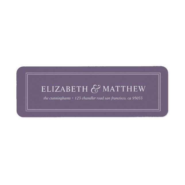 Elegant Classic Return Address (Front)
