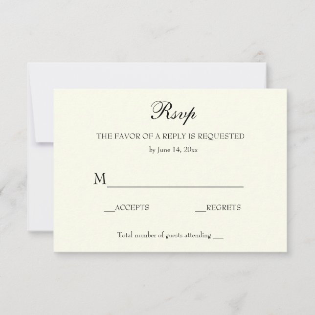 Elegant Classic RSVP (Front)