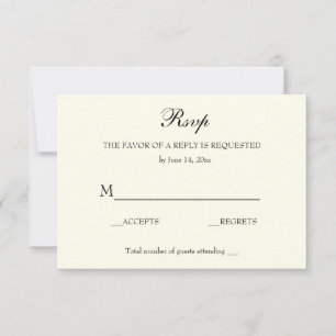 Elegant Classic RSVP Card