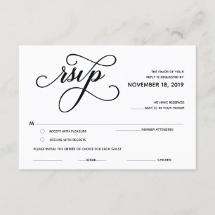 Elegant Classic RSVP (Response) Enclosure Card