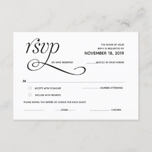Elegant Classic RSVP (Response) Enclosure Card