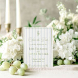 Elegant Classic Sage Green Save The Date Card<br><div class="desc">Announce your big day with this timeless sage green save the date card, featuring elegant serif typography, subtle calligraphy, and a soft blue striped background. A perfect choice for classic, garden, or neutral-toned weddings. Fully customisable — update the names, date, and location to match your event. Part of the Iris...</div>