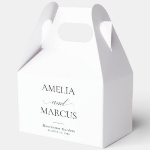 Elegant Classic Script Calligraphy Wedding Favour Box