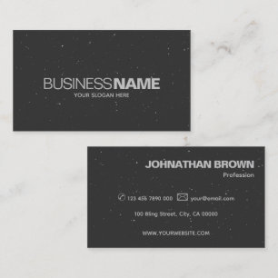 Elegant Classic Simple Black Grey Sparkle Glitter  Business Card