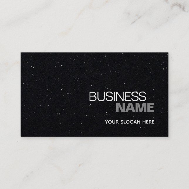 Elegant Classic Simple Black Kraft Paper Plain Business Card (Front)