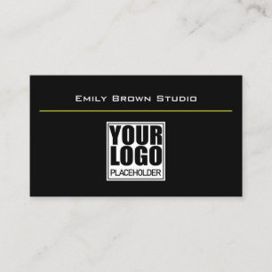 Elegant Classic Simple Black Studio Logo Template Business Card