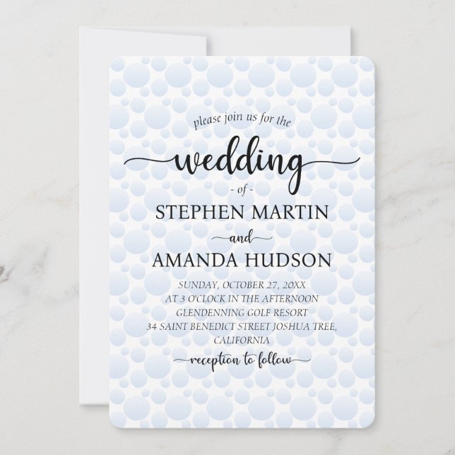 Elegant Classic Simple Ceremony Minimalist Wedding Invitation (Front)