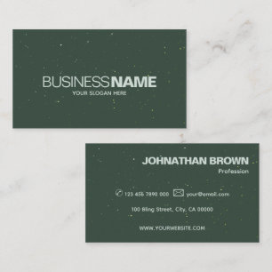 Elegant Classic Simple Dark Green Sparkle Glitter  Business Card