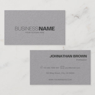 Elegant Classic Simple Grey Kraft Paper Plain Cool Business Card