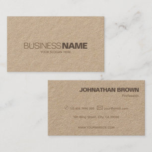 Elegant Classic Simple Vintage Kraft Paper Rustic  Business Card