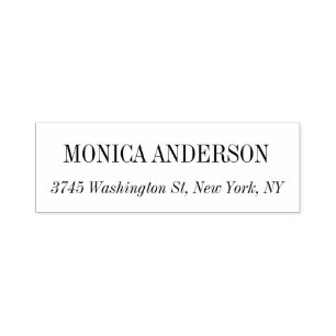 Elegant Classic Simple White Return Address Label Self-inking Stamp