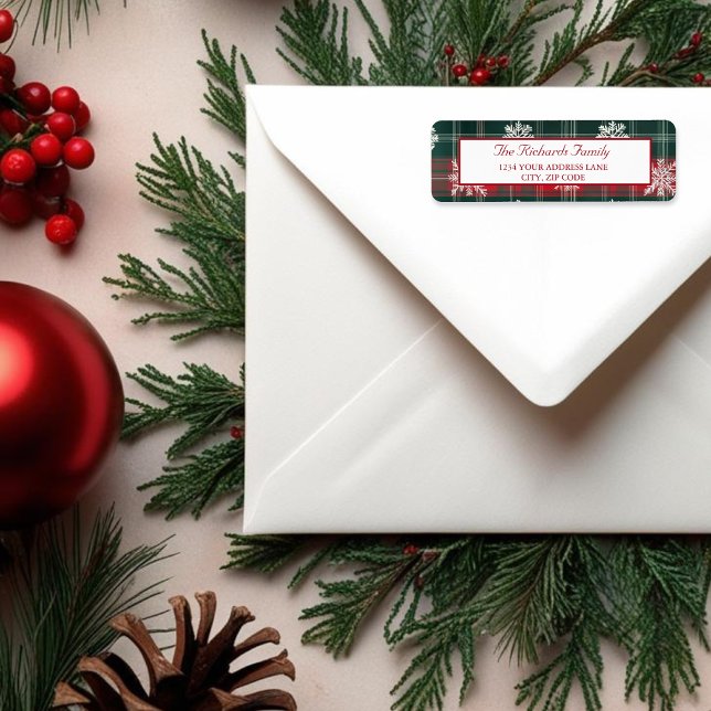 Elegant Classic Snowflakes Holiday winter return  (Elegant Classic Snowflakes Holiday winter return Label)