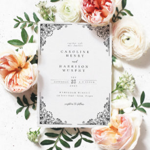 Elegant Classic Sophisticated Photo Wedding Invitation