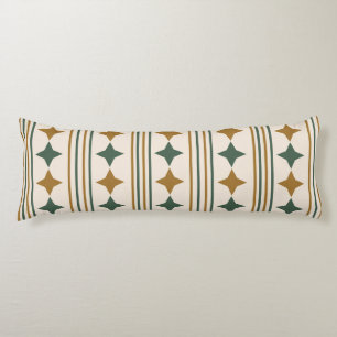 Elegant classic starburst and stripes Retro art Body Cushion