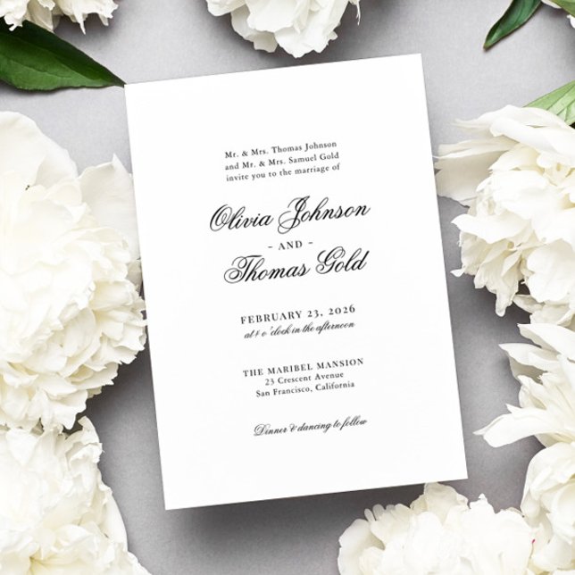 Elegant Classic Traditional Wedding Invitation (Creator Uploaded)