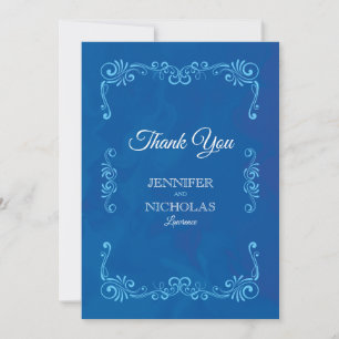 Elegant Classic Vintage Formal Wedding Thank You Card