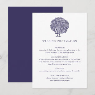 Elegant Classic Vintage Peacock Wedding Detail Enclosure Card