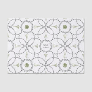 Elegant classic vintage wedding monogram tissue paper