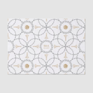 Elegant classic vintage wedding monogram tissue paper