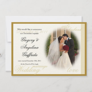 Elegant Classic Wedding Announcement