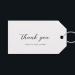 Elegant Classic Wedding Gift Tags<br><div class="desc">Elegant wedding favor tag featuring a simple and classic design with traditional serif and elegant script fonts.</div>
