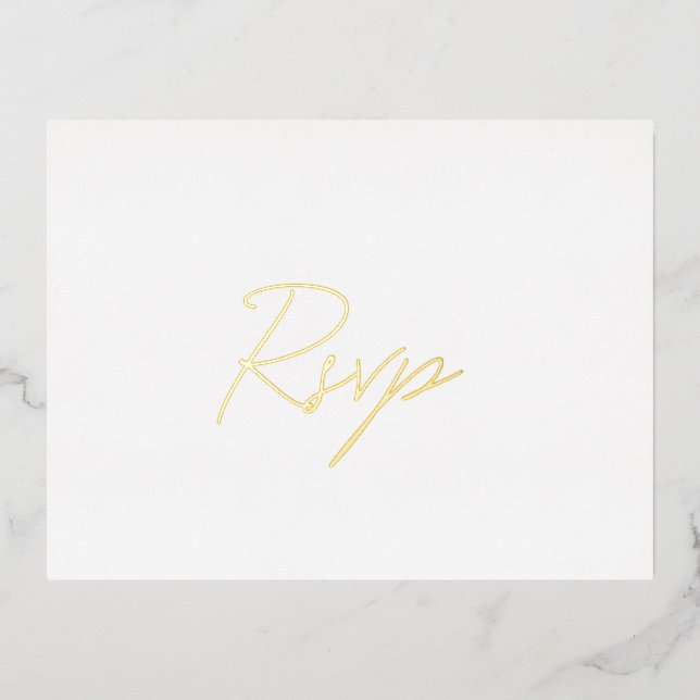 Elegant Classic Wedding RSVP Card (Front)