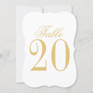 Elegant Classic Wedding Table Number