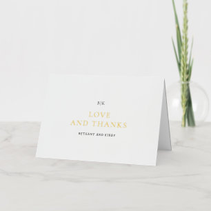 Elegant Classic Wedding Thank You Card