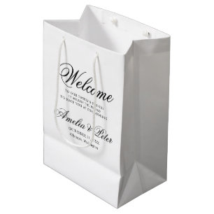 Elegant Classic Wedding Welcome Medium Gift Bag