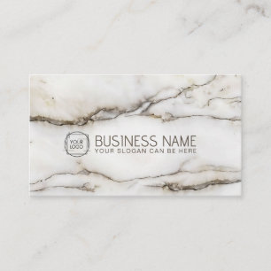 Elegant Classic White Marble  Business Card