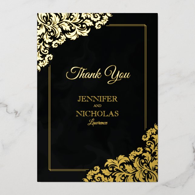 Elegant Classic With Floral Ornaments for Wedding  (Front)