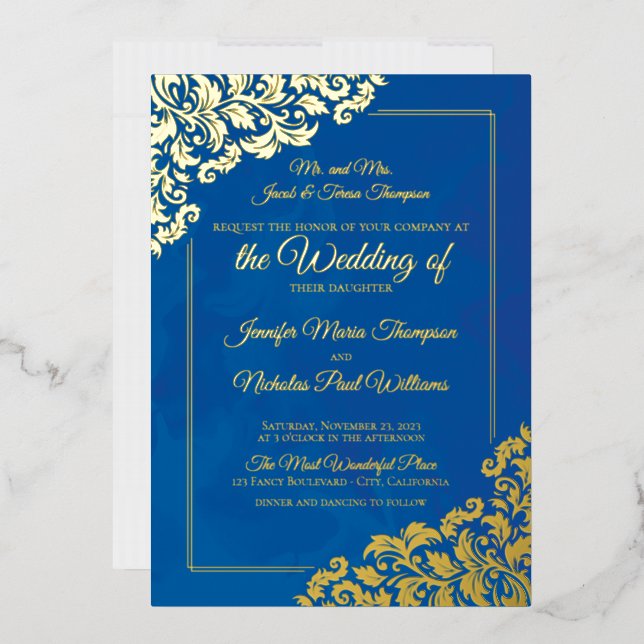Elegant Classic With Floral Ornaments for Wedding (Envelope)