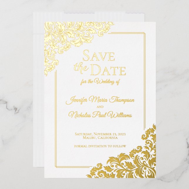 Elegant Classic With Floral Ornaments for Wedding  (Envelope)