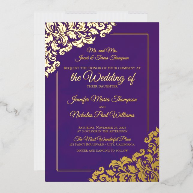 Elegant Classic With Floral Ornaments for Wedding (Envelope)