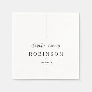 Elegant Classic with Stripes Wedding Napkin