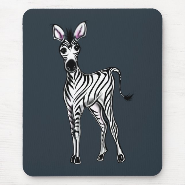 Elegant classic Zebra drawing Mouse Mat (Front)