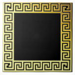 Elegant classical greece traditional gold l black tile<br><div class="desc">Elegant classical greece traditional gold and black shiny ceramic tile.</div>