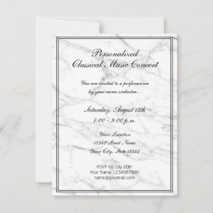 Elegant classical music chamber orchestra concert invitation