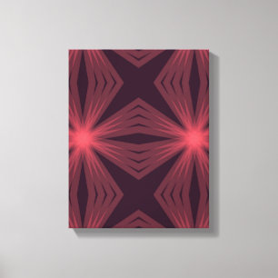 Elegant classical retro style geometric flower art canvas print