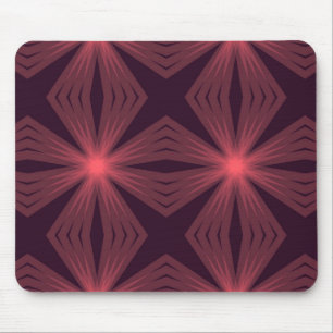Elegant classical retro style geometric flower art mouse mat